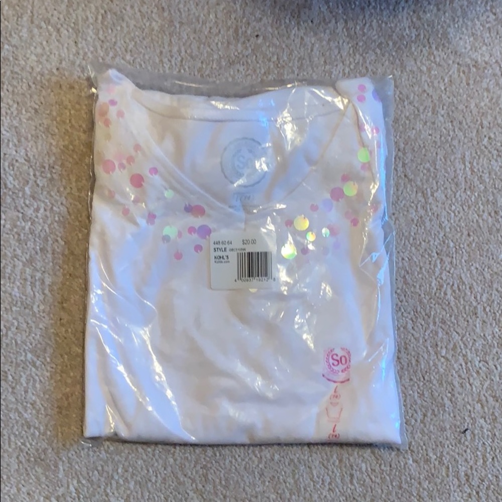 White shimmer shirt